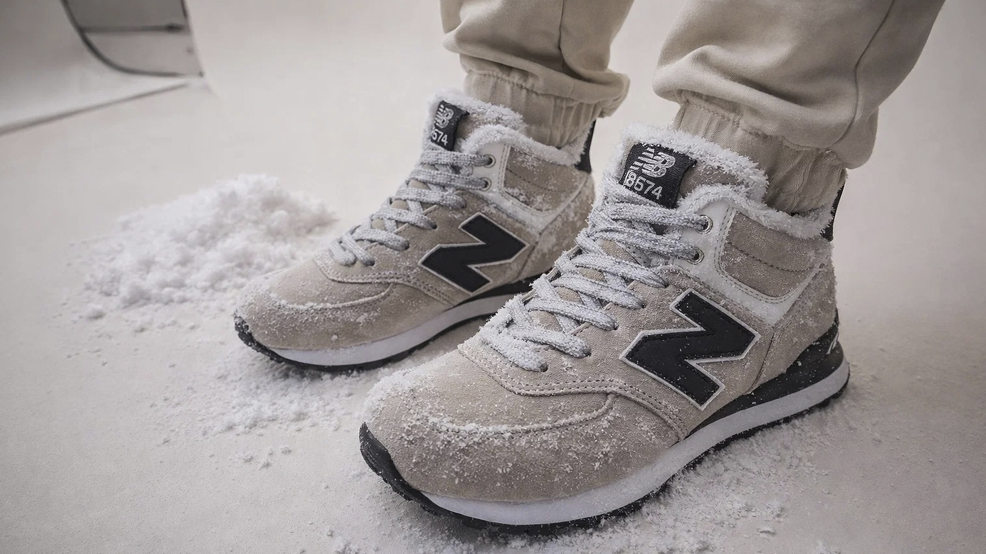 Как выглядят зимние New Balance 574 Mid