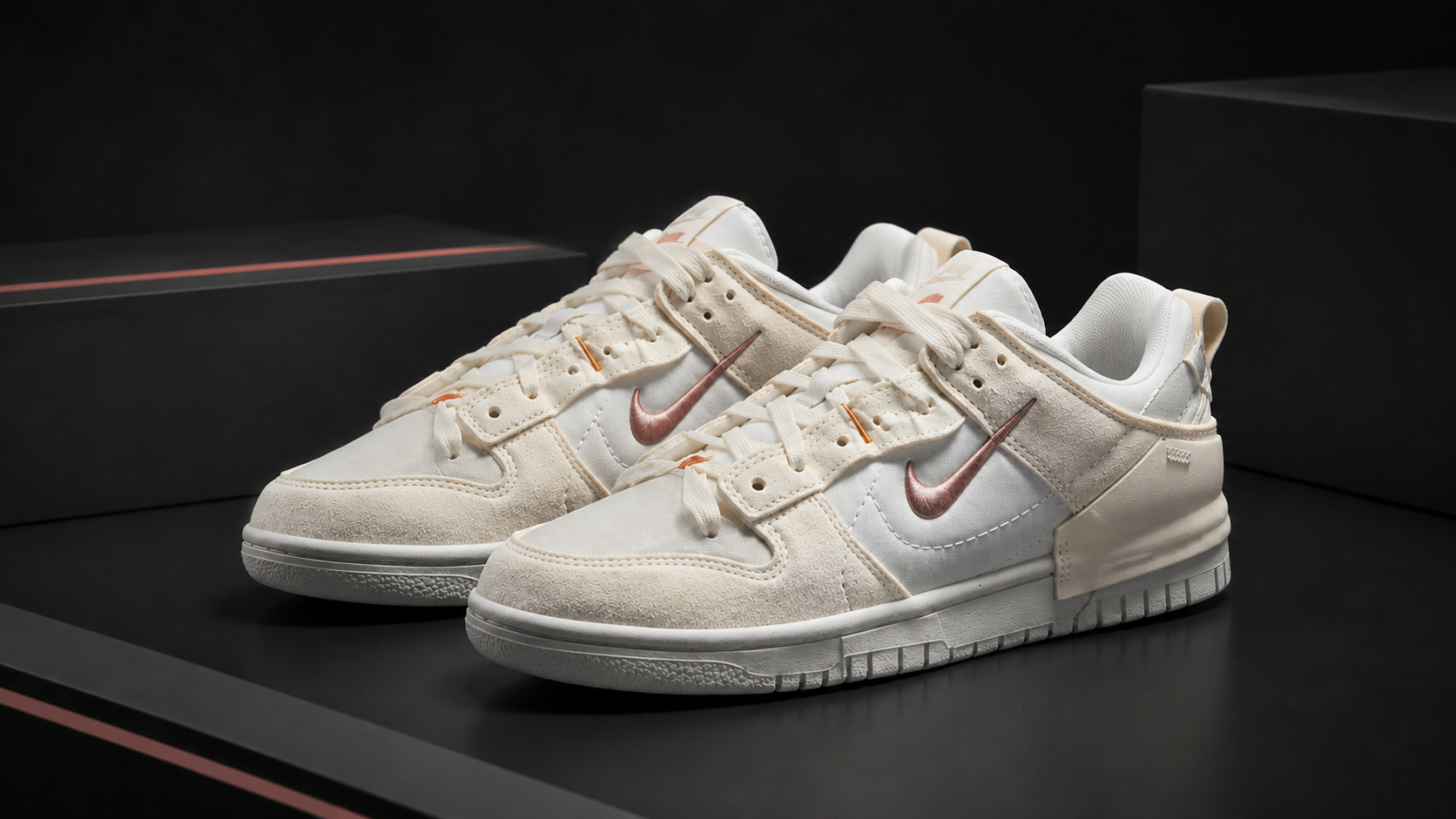 Шнуровка и многослойный верх Nike Dunk Low Disrupt 2